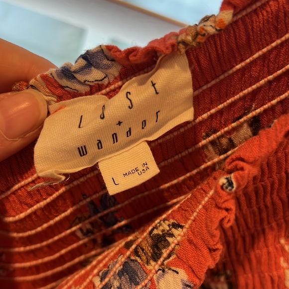 Lost + Wander long pant, strapless romper. Size Large. - Picture 5 of 5